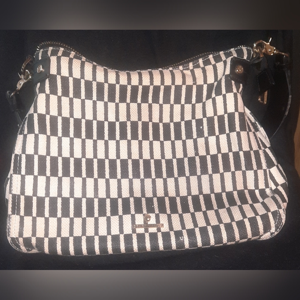 Spartina 449 black white cream purse handbag